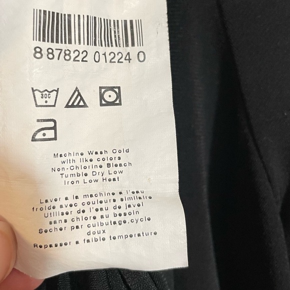 Oh Baby By Motherhood Black Elbow Sleeve Wrap Ity Dress W/ Waist Tie Size Medium - Picture 7 of 9